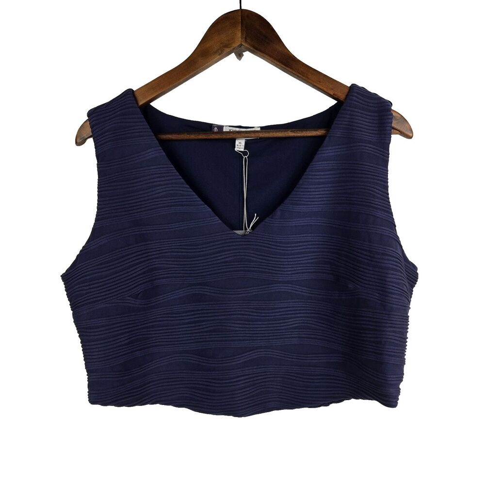 Jennifer Lopez Women's XL‎ Santorini Escape Crop Tank Top Blue NWT